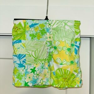 Lilly Pulitzer Green and Blue Floral Capri Trunk